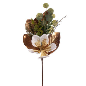29" Artificial White Magnolia Spray 1