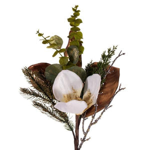 35" Artificial White Magnolia Swag 2