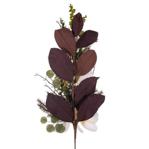 35" Artificial White Magnolia Swag 3