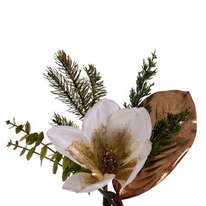 60" Artificial White Magnolia Garland 2