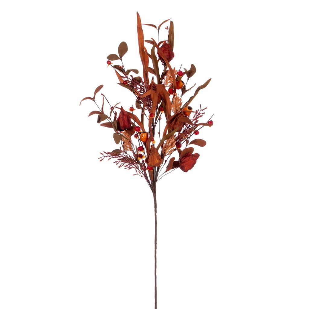 32" Artificial Autumn Orange Leaf Spray (2 Pack) 1