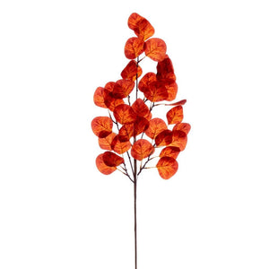 32" Artificial Rust Orange Leaf Spray (3 Pack) 1