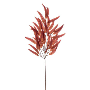 32" Artificial Dark Brown Leaf Spray (2 Pack) 1