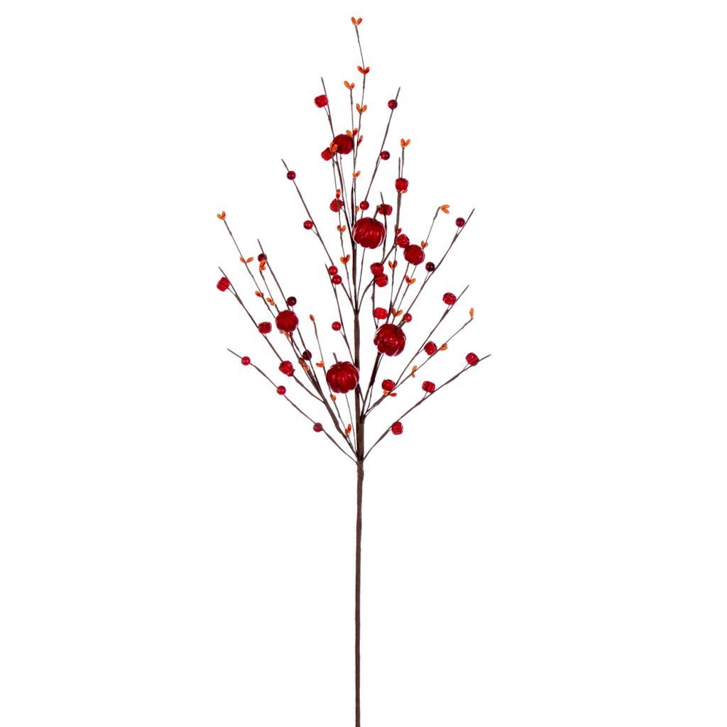 32" Artificial Red Leaf Spray (3 Pack) 1