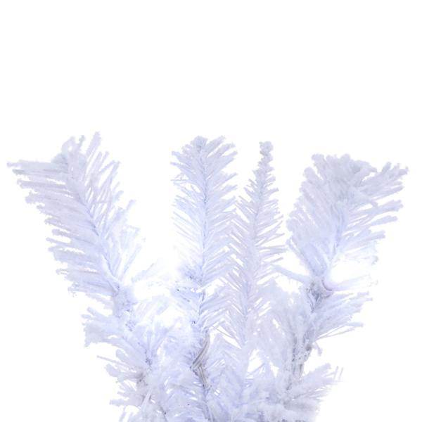 9' Artificial Flocked White Garland 100 Dura-Lit® Pure White LED Lights 2
