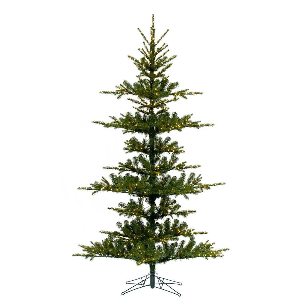 9' x 65" Artificial Yukon Display Tree 1247 Tips 1050 4mm LED Low Voltage Warm White Lights 1
