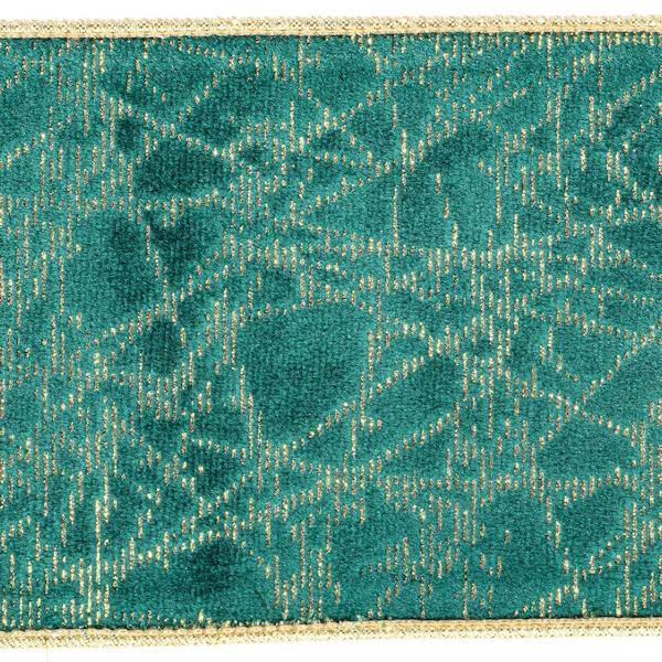4" x 30' Dark Green / Gold Lines Ribbon 3