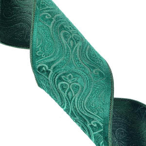 4" x 15' Teal Green Embroidery Ribbon 2