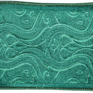 4" x 15' Teal Green Embroidery Ribbon 3