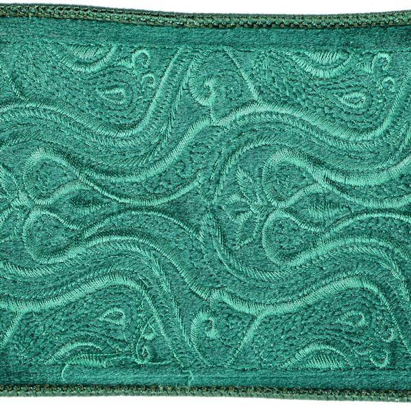 4" x 15' Teal Green Embroidery Ribbon 3