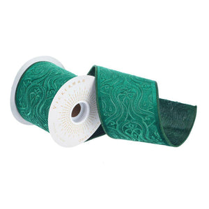 4" x 15' Teal Green Embroidery Ribbon 1