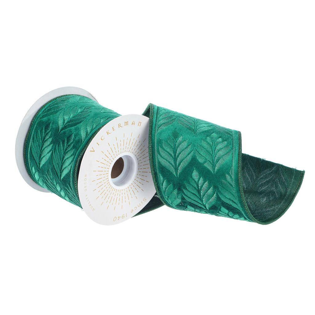 4" x 15' Teal Green Embroidery Ribbon 1