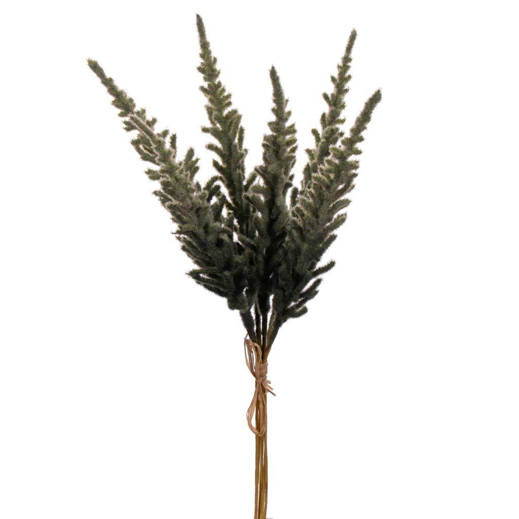 19.5" Artificial Dark Green Dried Wheat Spray (3 Pack) 1