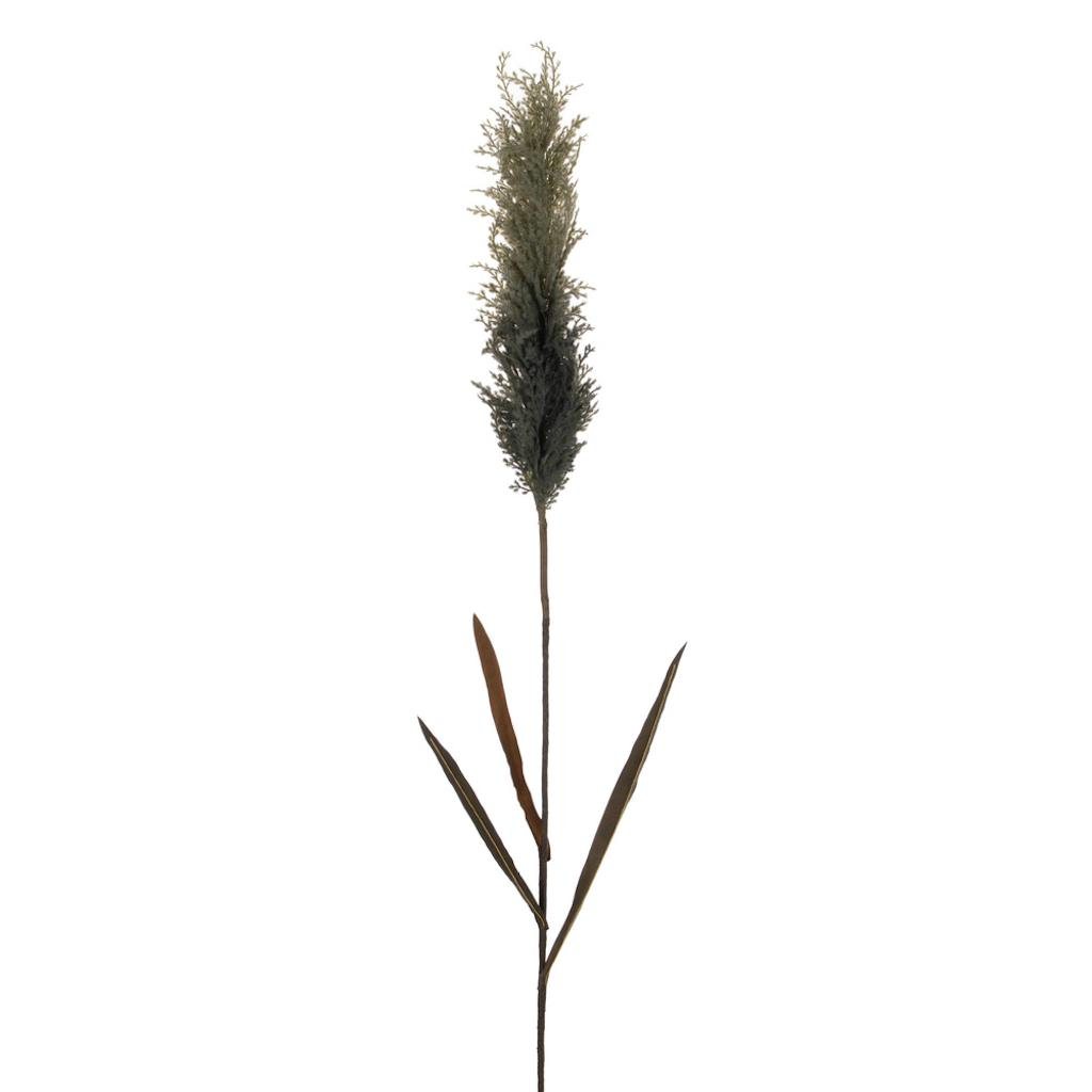 44" Artificial Dark Green Glitter Reed Leaf Spray (2 Pack) 1