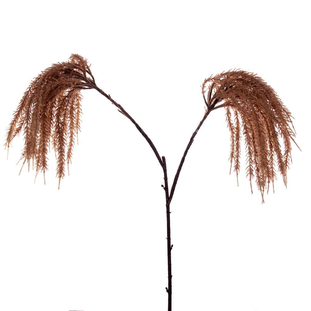 32" Artificial Light Brown Glitter Reed Spray (2 Pack) 1