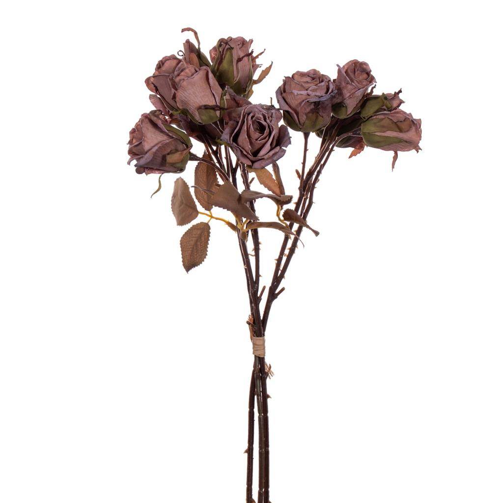 16.5" Artificial Light Mauve Dried Rose Bundle 1