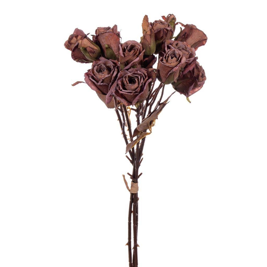 16.5" Light Orange Dried Rose Bundle 1