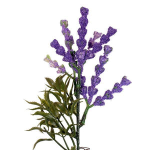 16" Artificial Purple Lavender Unlit Wreath Candle Ring 2