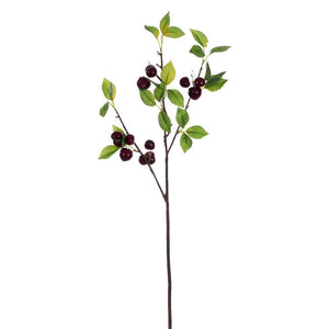 26" Artificial Black Cherry Spray (2 Pack) 1
