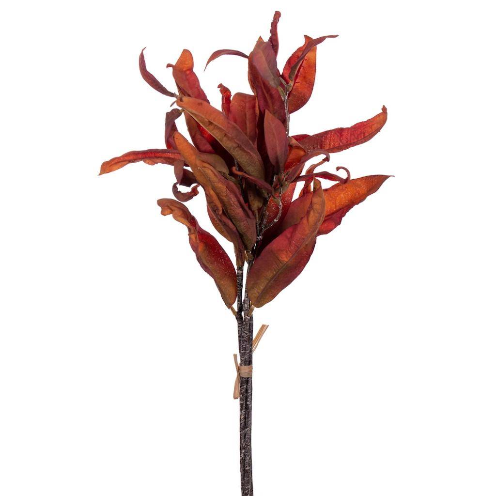 20" Artificial Orange Dried Leaves (2 Pack) 1