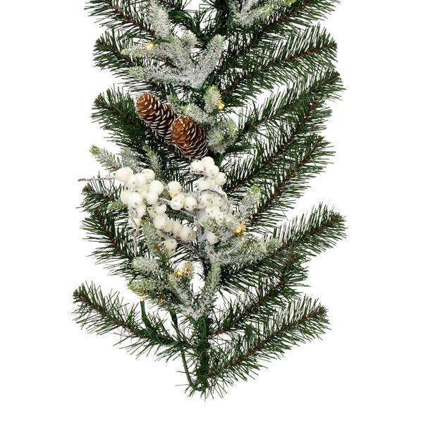 6' x 14" Artificial Frosted Berry Mixed Pine Cone Garland 3