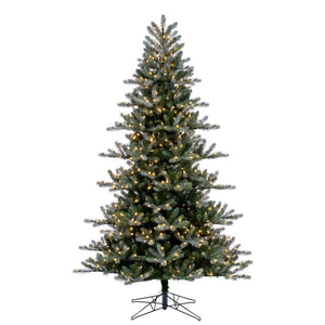 6.5' x 52" Artificial Frosted Danbury Fir 550 Dura-Lit® Warm White LED Lights 1