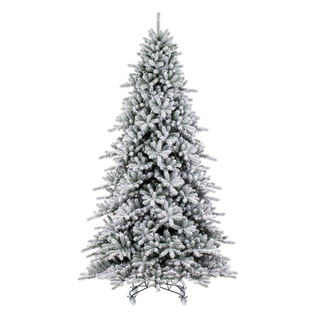 7.5' x 59" Artificial Flocked Bavarian Pine Unlit 1