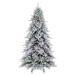 7.5' x 59" Artificial Flocked Bavarian Pine Unlit 1