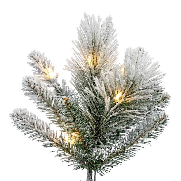 10' x 56" Artificial Flocked Jackson Pine 1200 Dura-Lit® Warm White Mini Lights 2