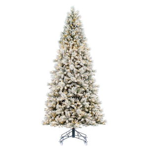 10' x 56" Artificial Flocked Jackson Pine 1200 Dura-Lit® Warm White Mini Lights 1