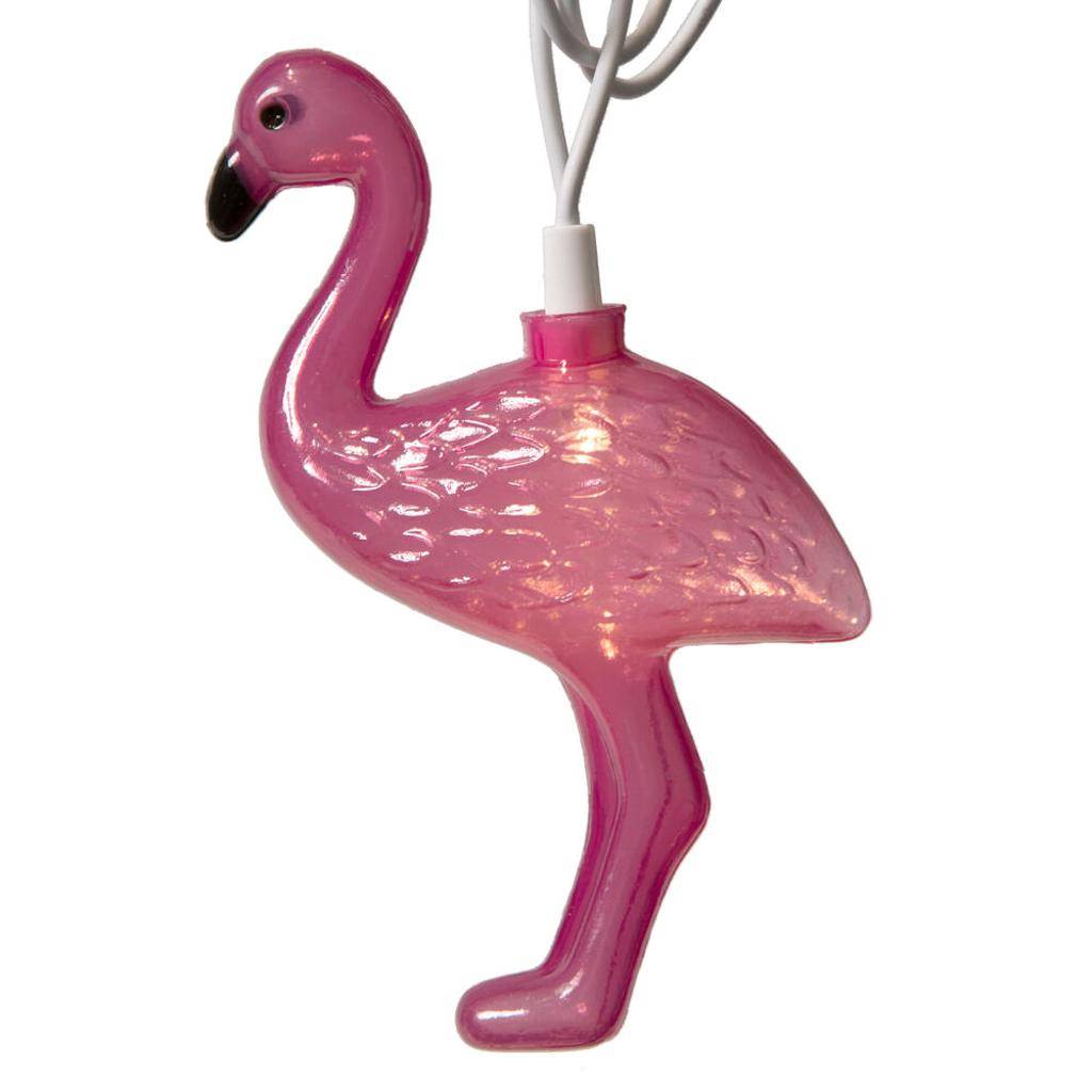 8' 10 Light Green Wire Flamingo LED String Set 1