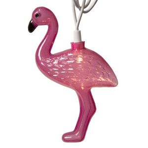 8' 10 Light Green Wire Flamingo LED String Set 1