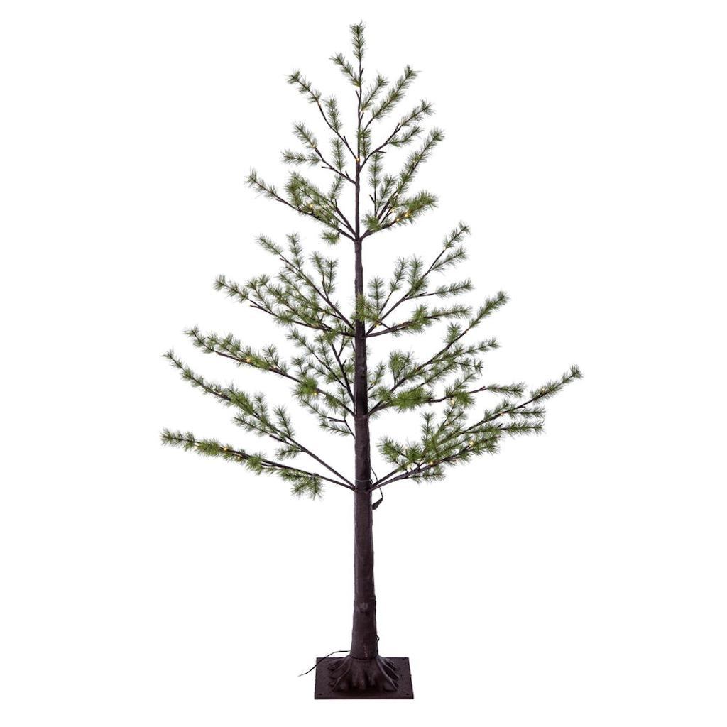 5' LED Warm White Artificial Green Mini Pine 1