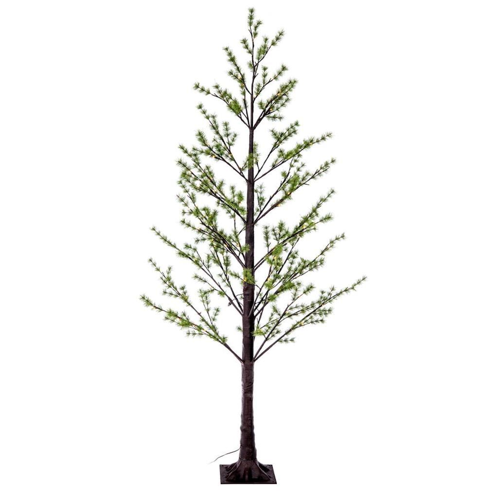 7' LED Warm White Artificial Green Mini Pine 1