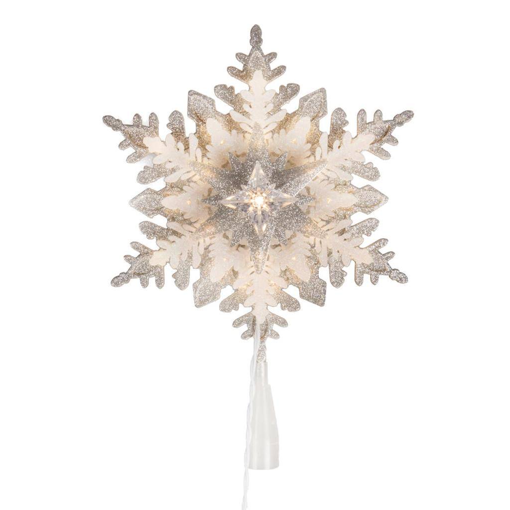 10 Light 11.5" Motion LED Snowflake Tree Topper 1