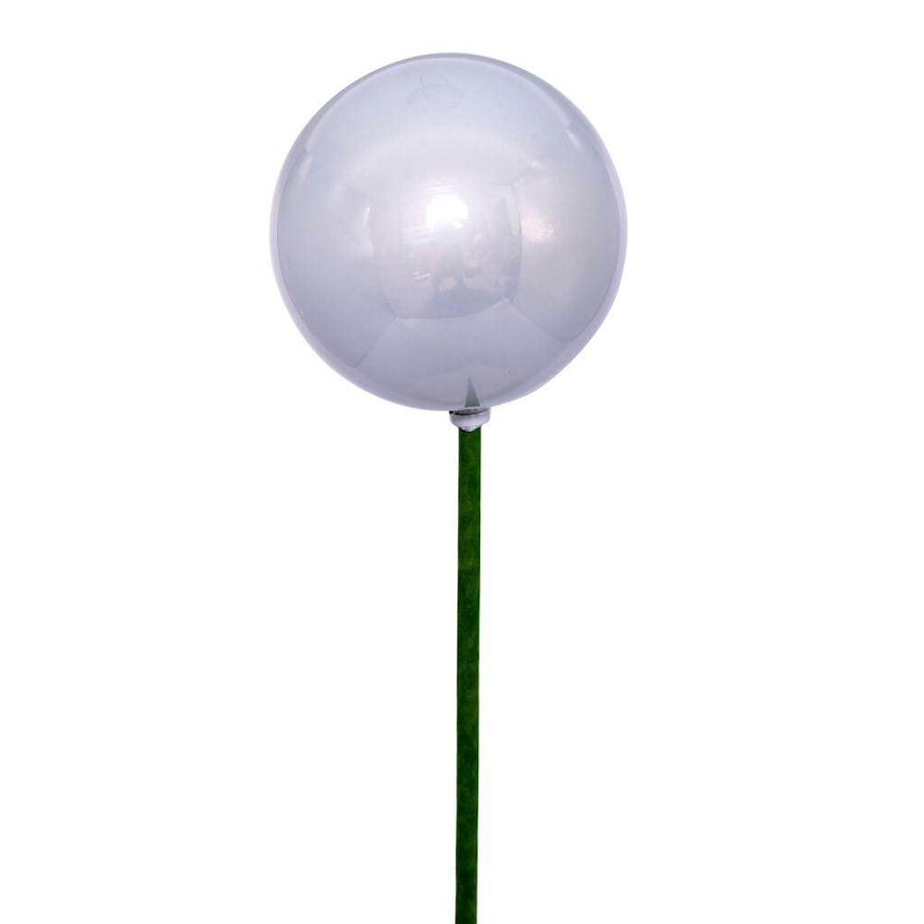 3" x 18" Silver Pearl Ball UV Coated Stick (12 Pack) 1