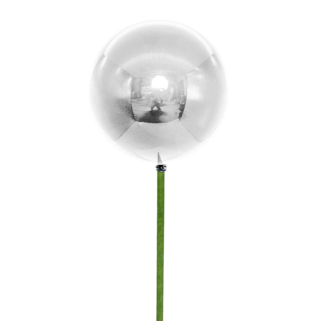 4" x 18" White Pearl Ball UV Coated Stick (6 Pack) 1