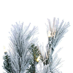 9' x 14" Artificial 100 Light Flocked Jackson Pine Pre-Lit Garland 3
