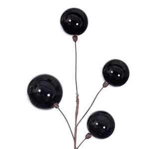 10' Black Pearl Branch Ball Wire Garland 2
