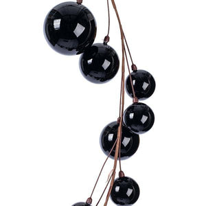 10' Black Pearl Branch Ball Wire Garland 4