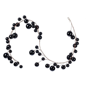 10' Black Pearl Branch Ball Wire Garland 1
