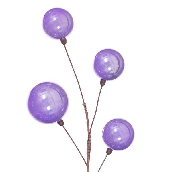 10' Lavender Pearl Branch Ball Wire Garland 2