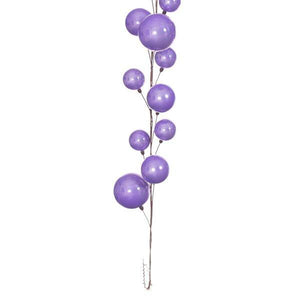 10' Lavender Pearl Branch Ball Wire Garland 3