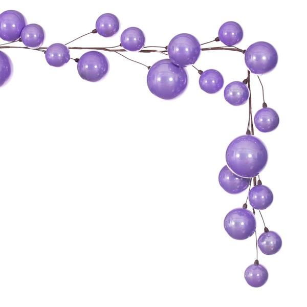 10' Lavender Pearl Branch Ball Wire Garland 4