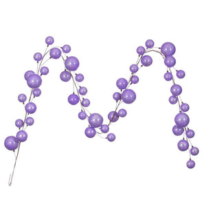 10' Lavender Pearl Branch Ball Wire Garland 1