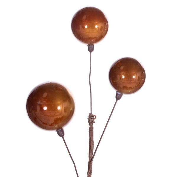 10' Copper Pearl Branch Ball Wire Garland 2