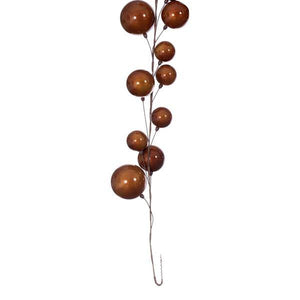 10' Copper Pearl Branch Ball Wire Garland 3