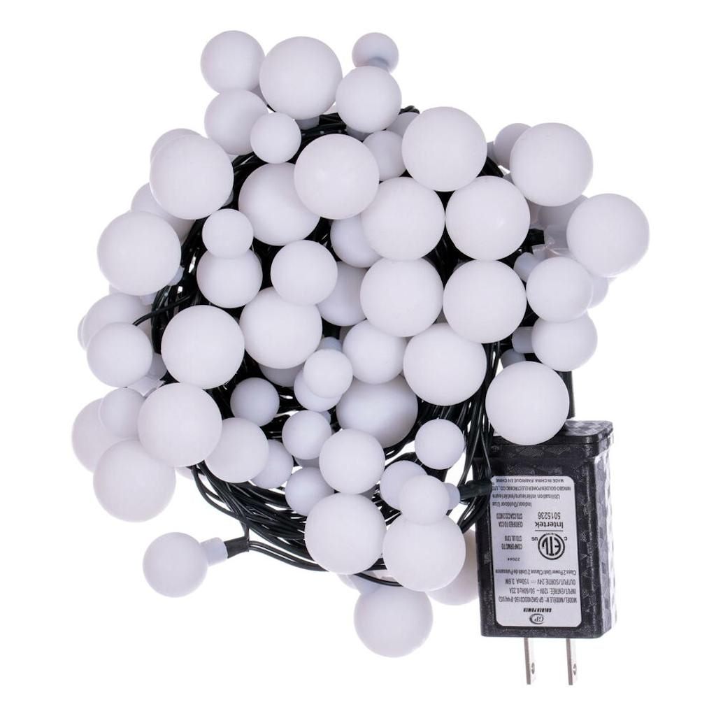 28' 100 Light Warm White Indoor/Outdoor Three Size LED Cherry Light Set 1