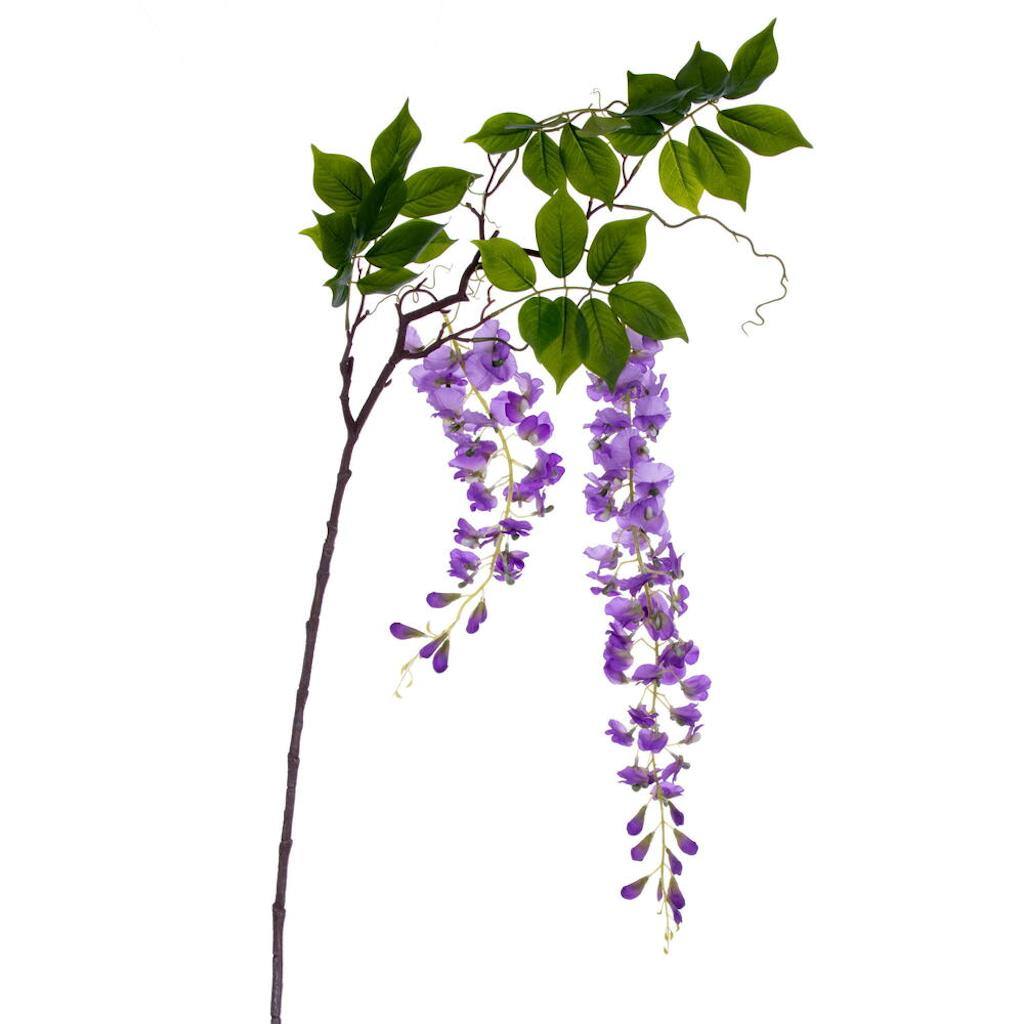 56" Artificial Purple Wisteria And Foliage Hanging Spray 1