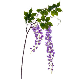 56" Artificial Purple Wisteria And Foliage Hanging Spray 1